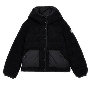 Moncler Kids’ Audrieu Short Down Jacket Black Size12A